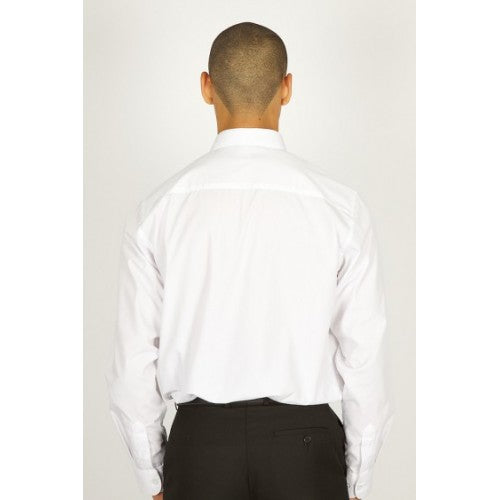 Trutex White Long Sleeve Polycotton Easycare Shirts - Twin Pack
