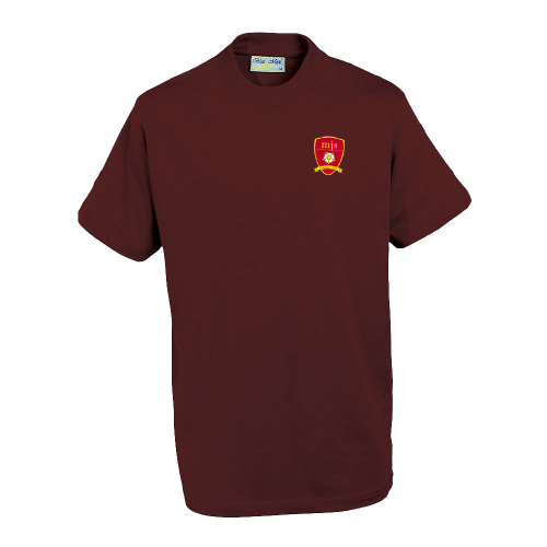 PE T-shirt Burgundy 3TC-MJS