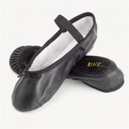 Arise Full Sole Leather Ballet Shoe Black