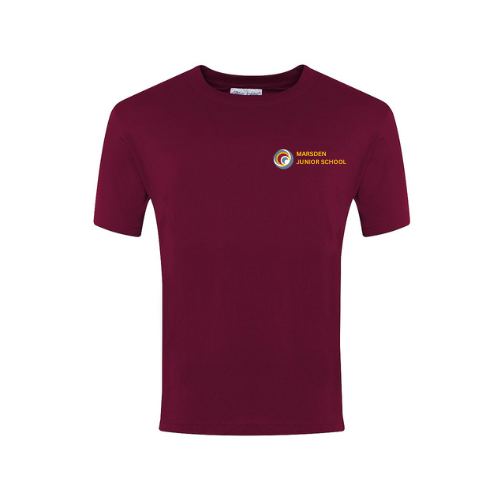 PE T-shirt Burgundy (New Logo) 3TC-MJS