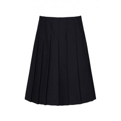 Navy Stitch Down Pleat Skirt